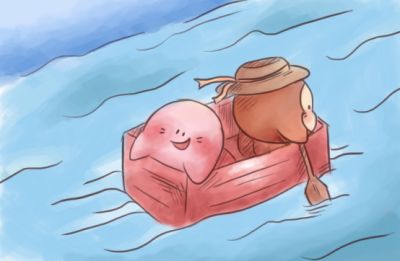 River Ride
I played a ton of Kirby's Dream Land 3 today, I can't help but love those little Dees that ride in boats. :D KDL3 crossed with K64.
Keywords: Kirby 64 Kirby's Dream Land 3 Waddle Dee boat river ride